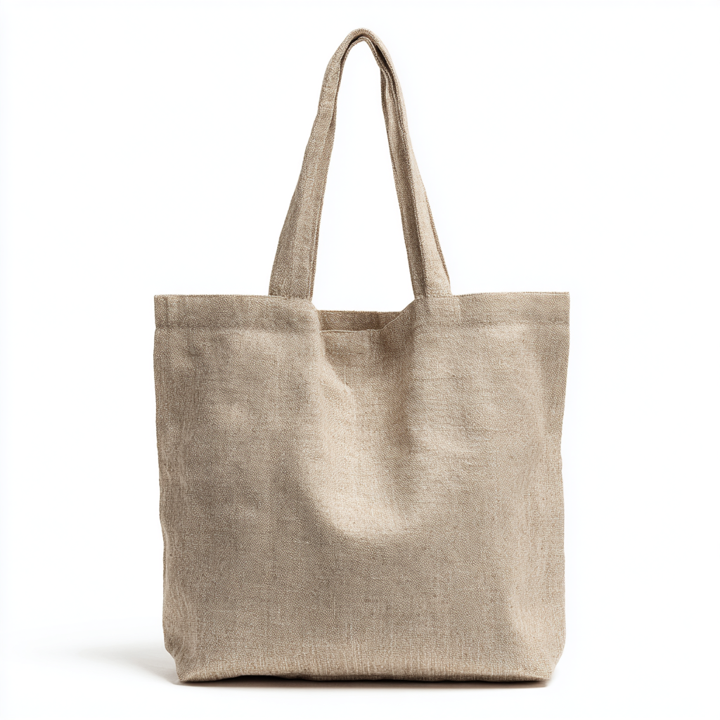 Artisan Linen Blend Tote - Natural Sand Aesthetic